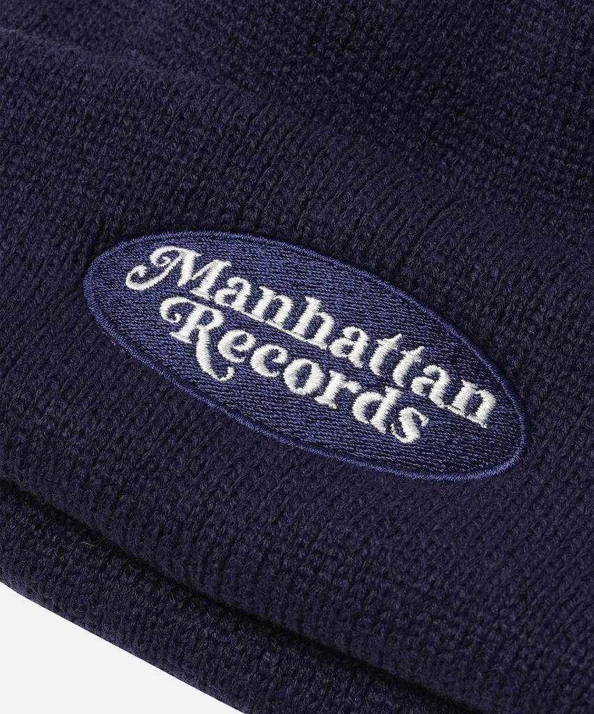 Maenhatanlekojeu Mr Oval Logo Beanie - Navy