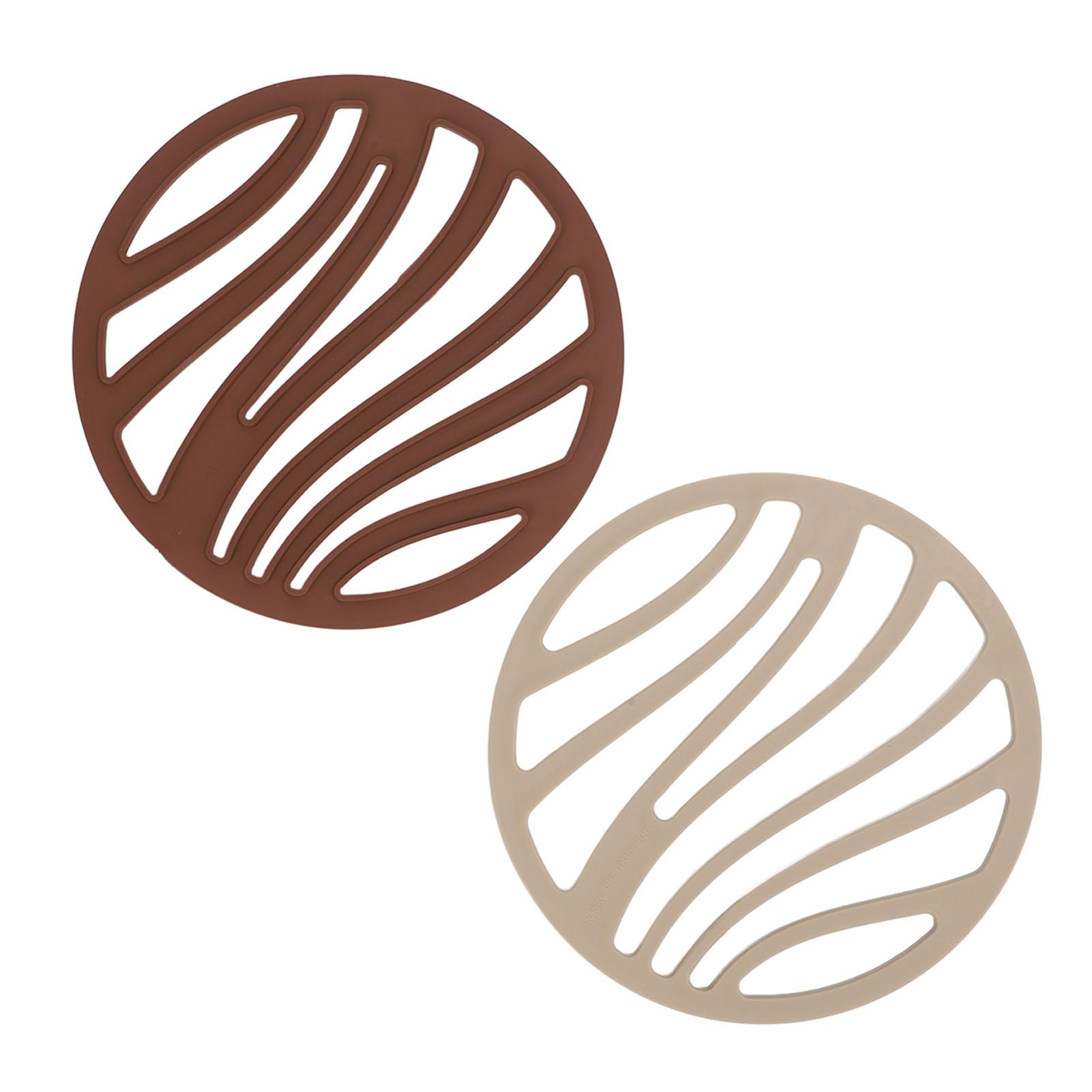 

6pcs Trivet Mat Stylish Insulated Heat Resistant Silicone PP Anti Slip Anti Scald Desktop Hot Pot