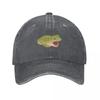 Frosch mit offenem Mund Baseballkappe Schirm Cosplay individuelle Kappen Vintage Hüte Damen Unisex