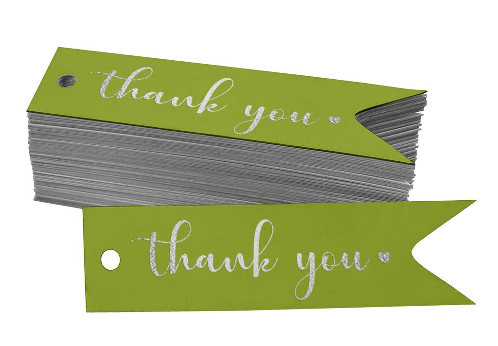 Inkdotpot Pack Of 100 Real Gold Foil Paper Tags Thank You Bridal Shower Favor Hang