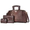 High-end alligator pattern handbag, large-capacity messenger bag, key pendant, shoulder bag, premium clutch bag, wallet.