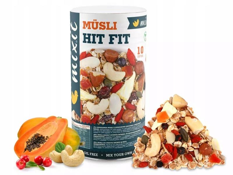 Mixit Hit Fit Muesli Met Gedroogd Fruit En Noten 500 500 g veelkleurig