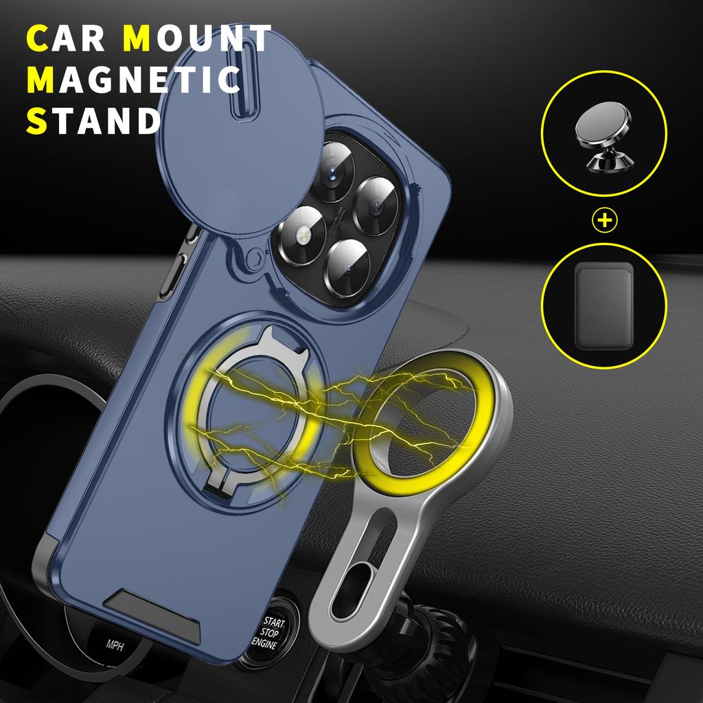 Bracket Phone Cases Strong Case for Xiaomi Redmi Note 14 Pro+ Plus 5G Note 13 Pro Note14 Note13 Ring Holder Cover