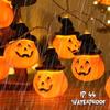 Solar LED Hallowen String Light Terror Skull And Pumpkin Colorful Wind Chime Lamp Outdoor Waterproof Solar Light For Hallowen