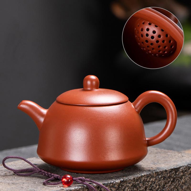 

Traditional Purple Clay Teapot Dahongpao Ball Hole Filter Tea Infuser Raw Ore Zisha Tea Set Household Beauty Xishi Teapot