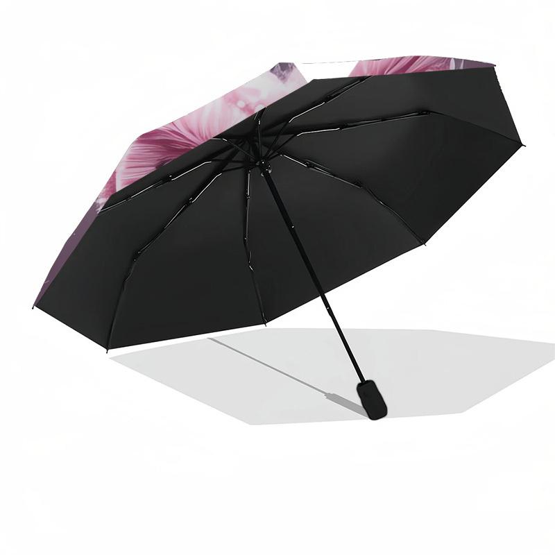 1pc Pink Owl with Heart Umbrella with Plastic Handle,Suitable for All Seasons Home Travel Outdoor UmbrellaDD719