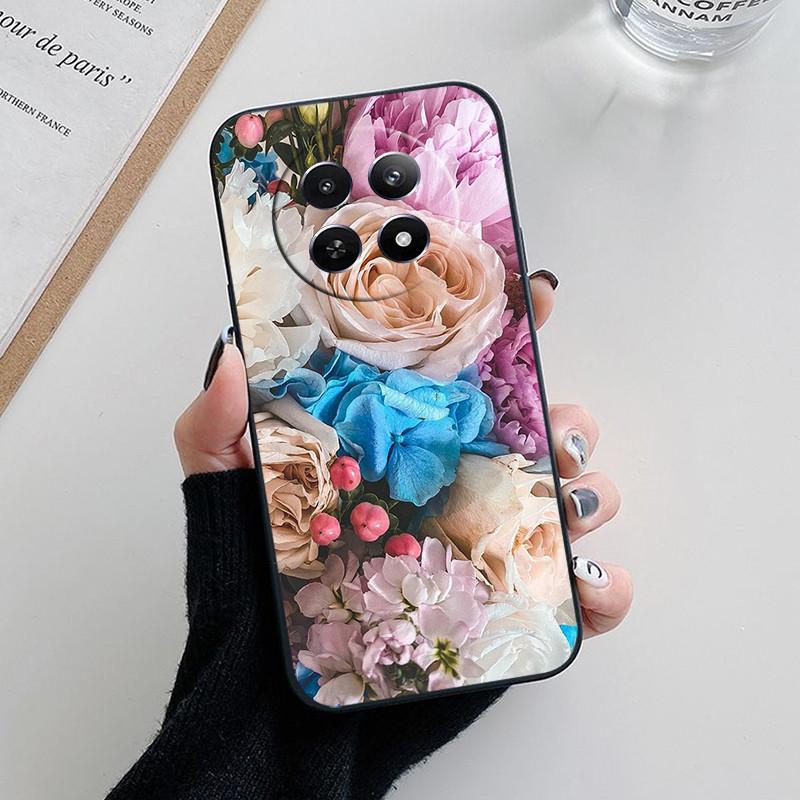 Für Realme 12 5G Hülle Abdeckung Realme12 Funda Coque Weiches Mode Silikon Schutzhülle für Telefonkamera für Realme 12 5G