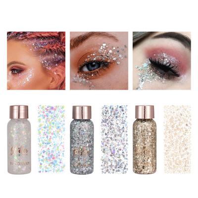 32ml elegante sombra de olhos de lantejoulas maquiagem de olhos de alta luz de secagem rápida exagerada lantejoulas sombra de olhos líquida