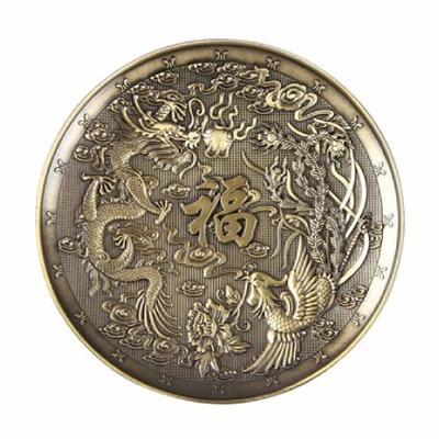 SENYON Incense Holder with Dragon and Peacock Design, Incense Stand, Tray, Feng Shui Aromatherapy (Bronze, Peacock)