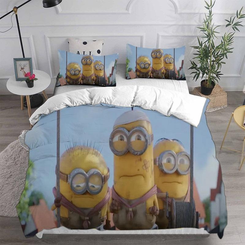 

Despicable Me 4 Bedding Sets Comforter Quilt Bed Cover Duvet Cover Pillow Case 2-3 Pieces Sets Kids Adult Size EU Single 135x200cm