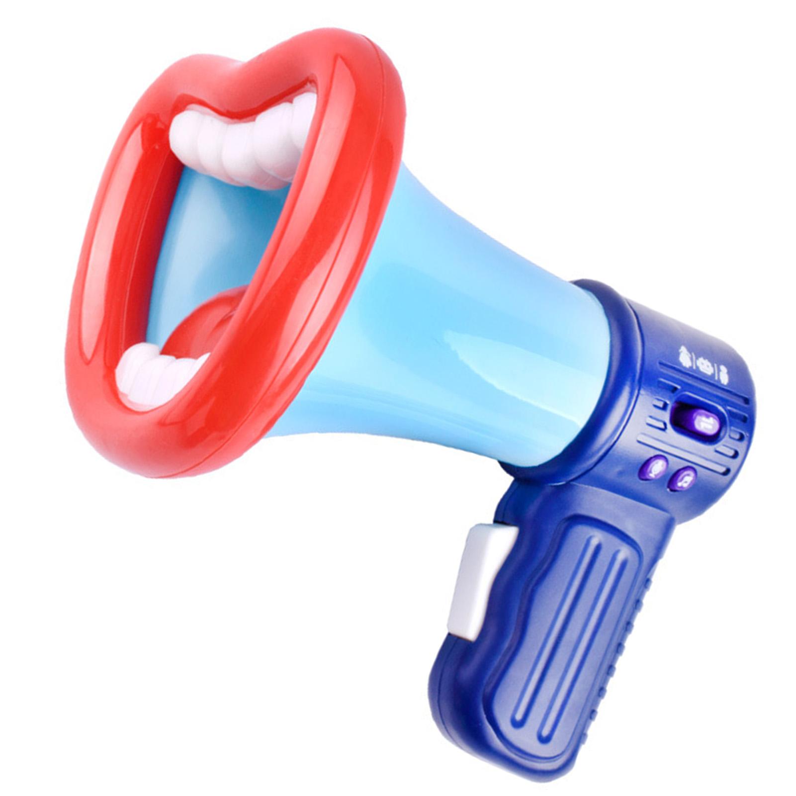 

Игрушка-рог для смены голоса для детей в форме рта с несколькими кнопками и противоскользящим покрытием синий
