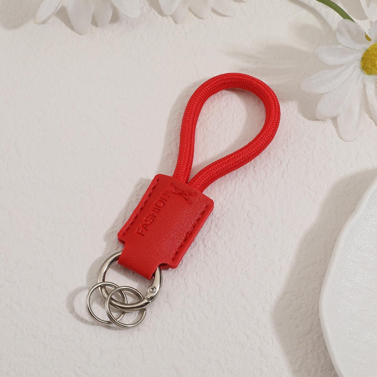 Ручной плетеный брелок-подвеска из натуральной кожи - Логотип для тиснения, Высококачественный ремешок, Противопотерянный брелок для автомобиля.