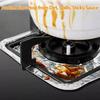 20Pcs New Disposable Round and Square Shape Tin Foil Protective Pad Kitchen Easy Use Metal Foil Stickers Gas Stove Oil-Proof Mat