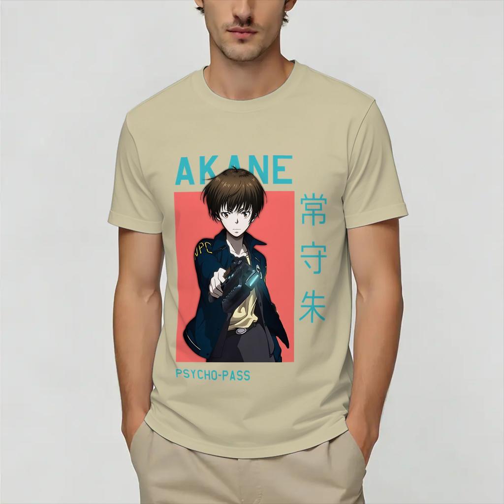 PsychoPass TShirts Unisex Funny Pure Cotton Tees Crew Neck Short Sleeve T Shirts Gift Clothes