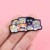 Cute Cat Enamel Pin Cartoon Animal Brooch Pines Lapel Pins Badge On Backpack Clothing Accessories Fashion Jewelry Pet Lover Gift