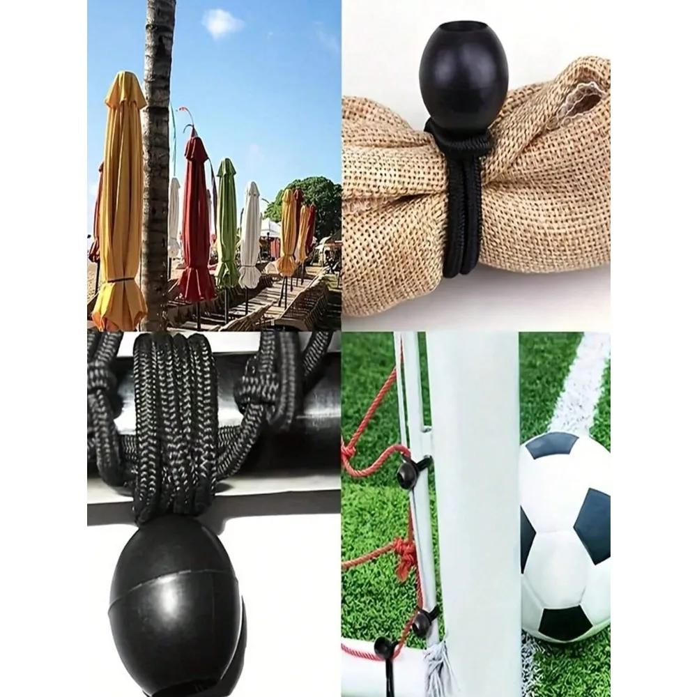 5-Piece Outdoor Camping Tent Set: Elastic Ropes, Plastic Balls, High-Tensile Ropes, Binding Balls, Trampoline.