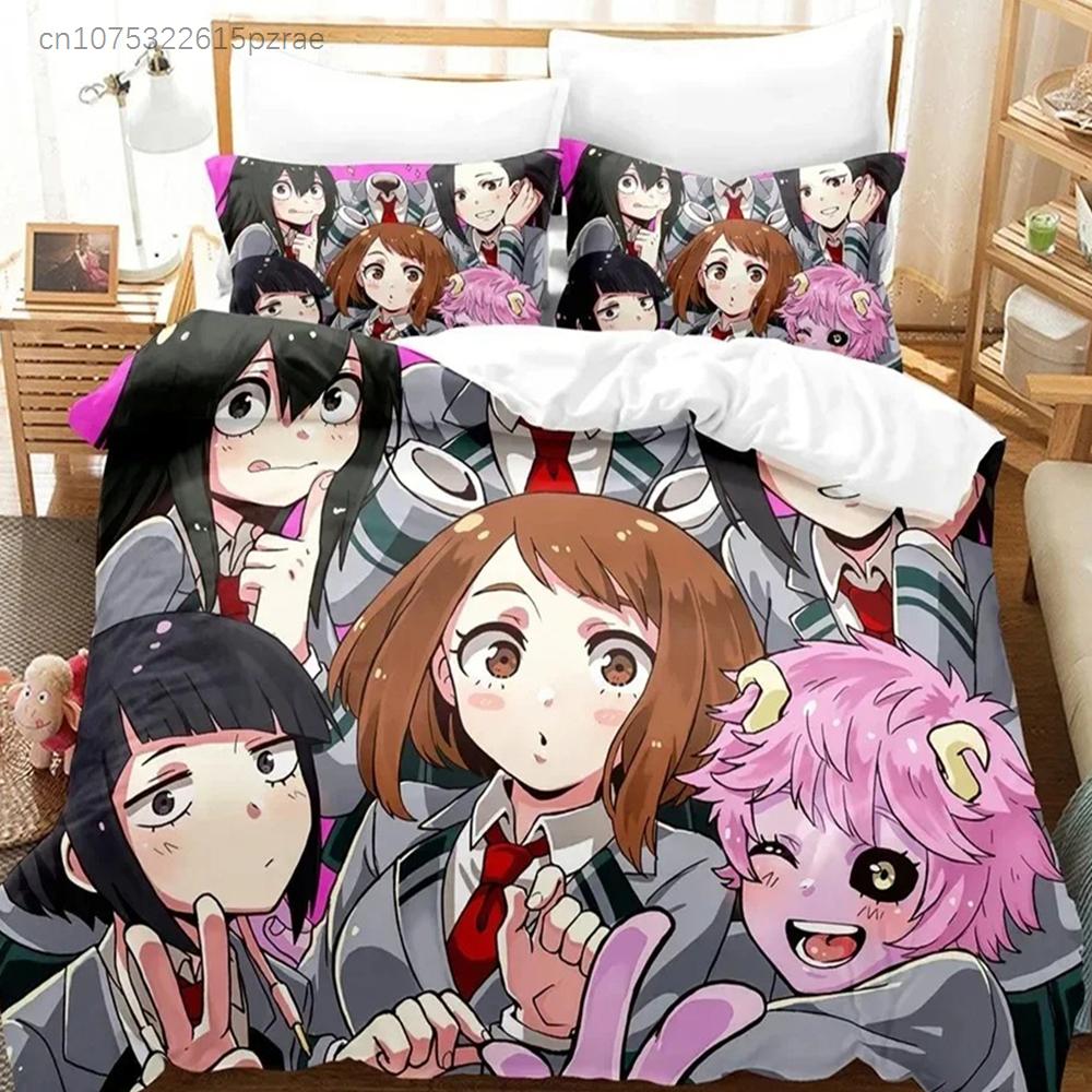 Nové povlečení My Hero Academia do ložnice Měkké moderní přehozy Pohodlný dětský povlak na peřinu Povlak na přikrývku a povlak na polštář