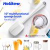 Bottle Brush Tube Cleaning Lab Set with Long Handle, Cup Cleaner for Washing Narrow Neck Beer Wine Decanter Pipes Lids Sinks Cap Covers, White
