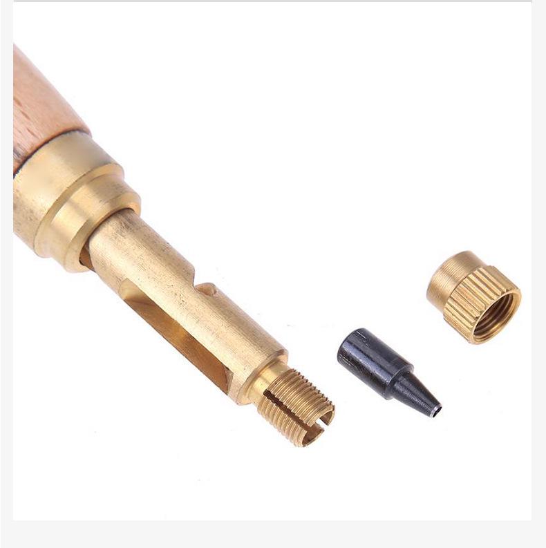 6-Piece Silent Rotary Leather Belt Hole Punch Set with Interchangeable Heads