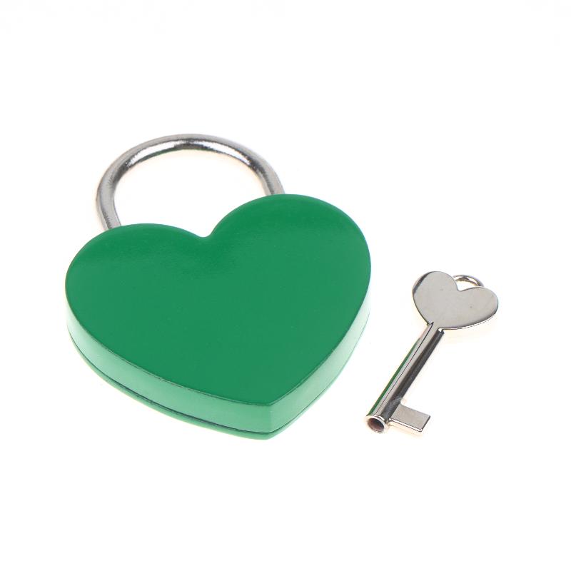45*59*8Mm Heart Shaped Padlock With Matching Keys Romantic Metal Love Locks For Travel Wedding Gift Diary Bag Luggage Decor