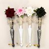 Vintage Rosen Spitzen Faltfächer Hochzeitsfeier Braut Handfächer Tragbarer Sommerfächer Dekoration Tanzaufführung Requisiten Partyzubehör