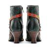 Johnature Genuine Leather Boots Fashion Women High-heeled Shoes Retro Rivet Patchwork Short Boots