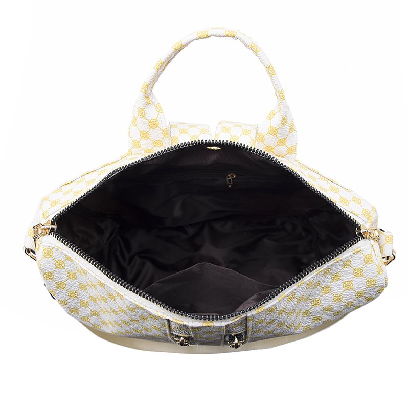 Kožený batoh Dámská cestovní taška s velkokapacitním potiskem