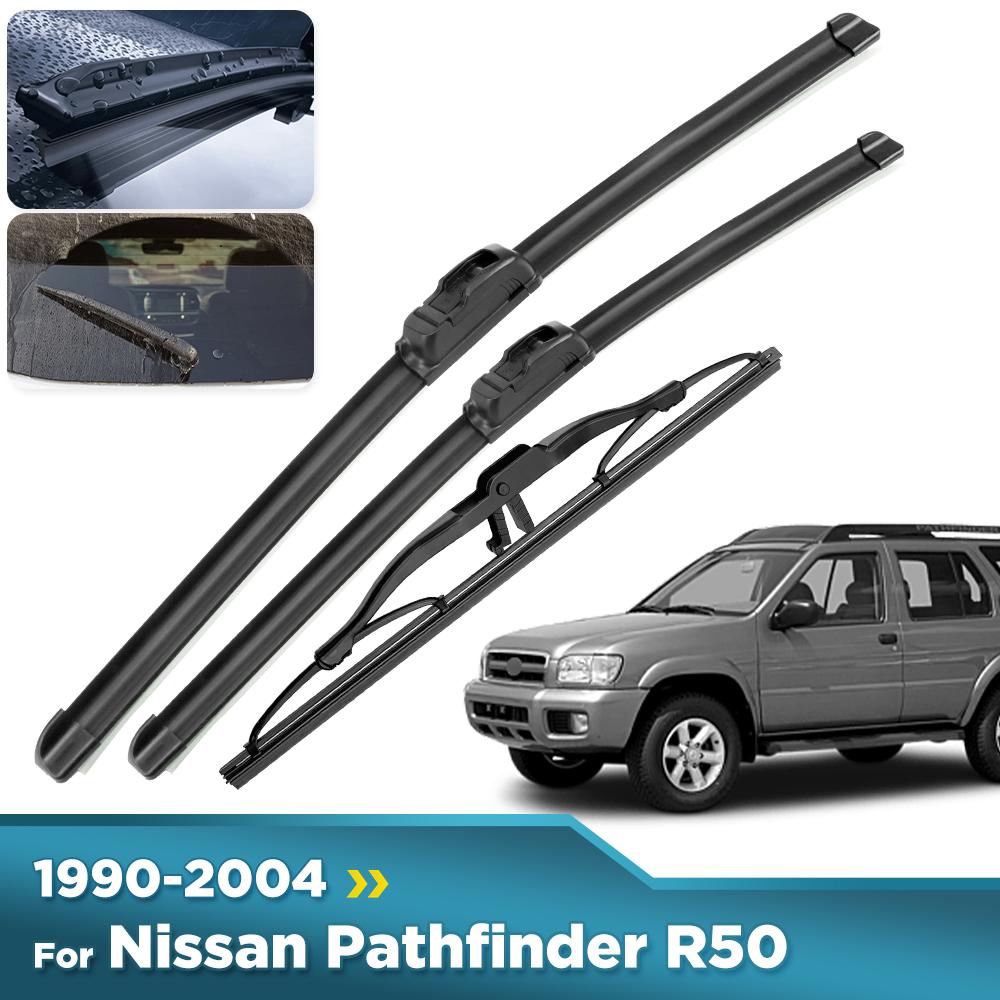 For Nissan Pathfinder R50 1990-2004 1991 1992 1993 Wiper Front&Rear Wiper Blades Windshield Windscreen Window Brushes 20"20"12
