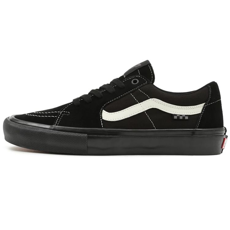 

Vans Skate Sk8-Low Checkboard — черные кроссовки унисекс Marshmallow VN0A5FCF1KP