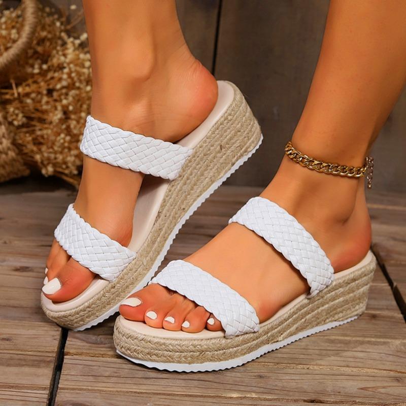Wedge slippers women's summer new fashionable and comfortable platform shoes high heels