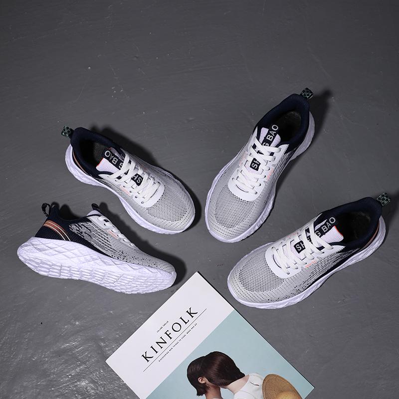 Fashion Sports Shoes Womens Shoes 2025 Autumn Mesh Surface Casual Breathable Lightweight Soft Sole Shock Absorbing Men Running Shoes