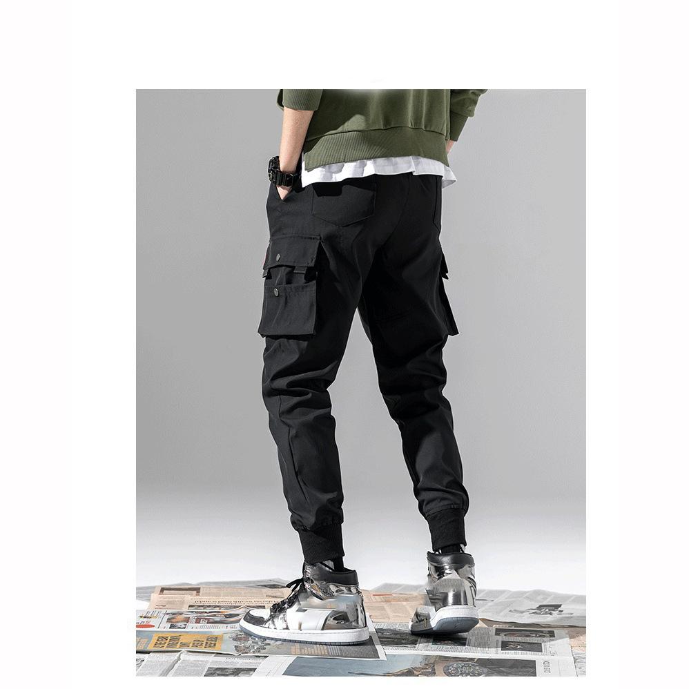 Overalls Herren Sommer Dünne Leggings Locker Tasche Übergröße Neun Punkte Freizeithose