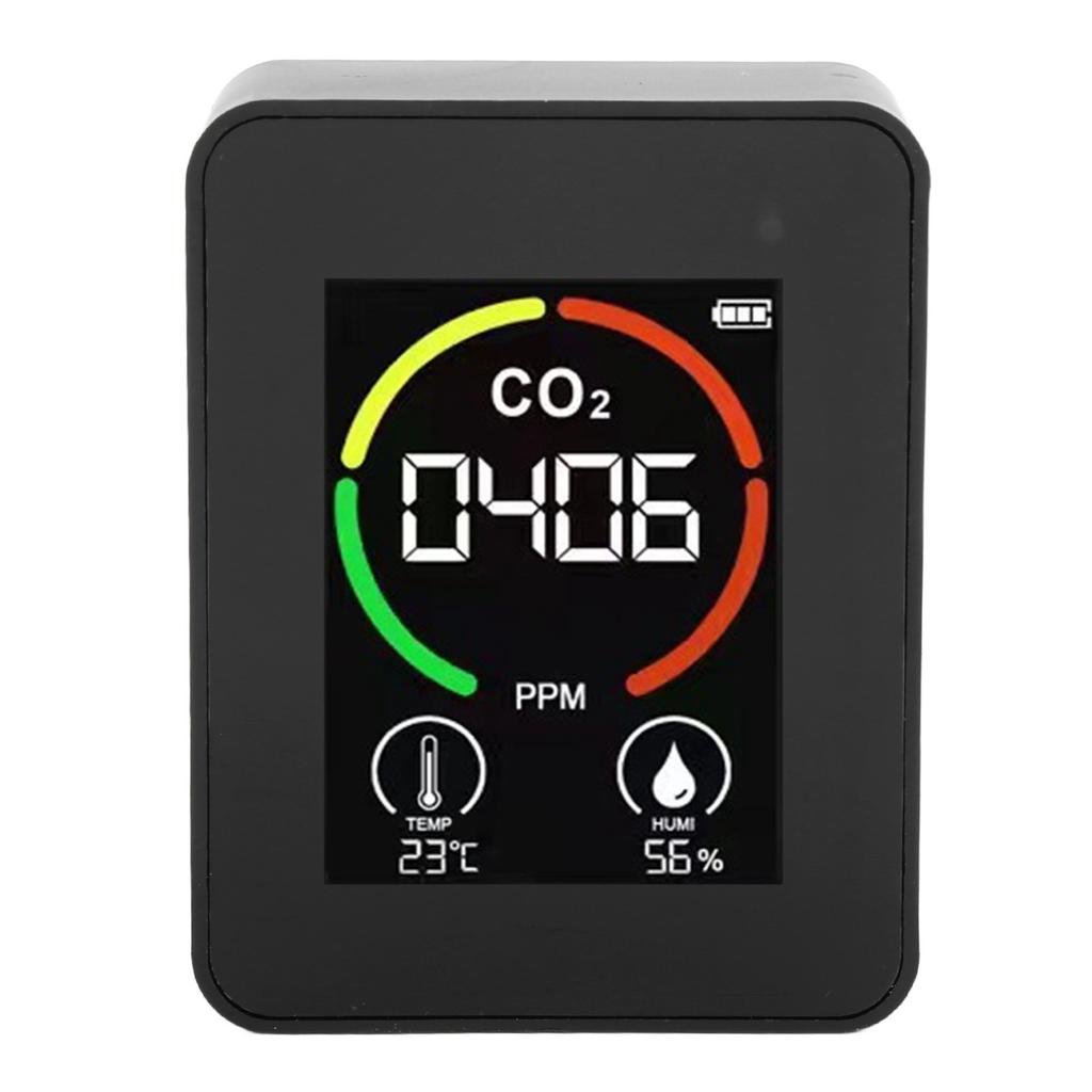 CO2 Detector Air Quality Monitor TVOC Tester USB Charging Thermometer Hygrometer for Home
