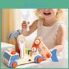 Wooden Montessori Toy For Kids Educational Building Block Vehicle For Brain Development