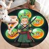 One Piece Poster Round Area Rug Carpet Rug For Living Room Bedroom Sofa Playroom Decor Nonslip Floor Mat