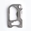 Navaja de Bolsillo Plegable de Aleación de Titanio Hebilla Abrebotellas Multifuncional Llave Hexagonal Herramienta EDC Destornillador Recto Phillips