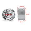 TRZX Metal Front Wheel Hub Rim Upgrade Parts for 1/14 Tamiya Trailer Truck RC Car (2 Pieces)