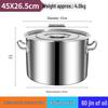 Large Capacity Stainless Steel Induction Soup Pot with Lid