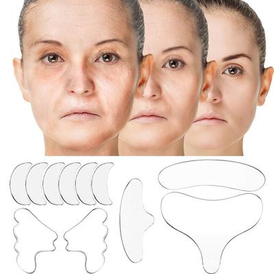 Bandes autocollantes réutilisables en Silicone pour le visage, le front, le cou et les yeux, Patch Anti-vieillissement, dispositif de lifting, masque, soins de la peau