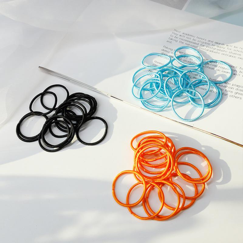 Élastique à cheveux superfin: Anneaux à cheveux japonais et coréens minimalistes colorés, 100 pièces