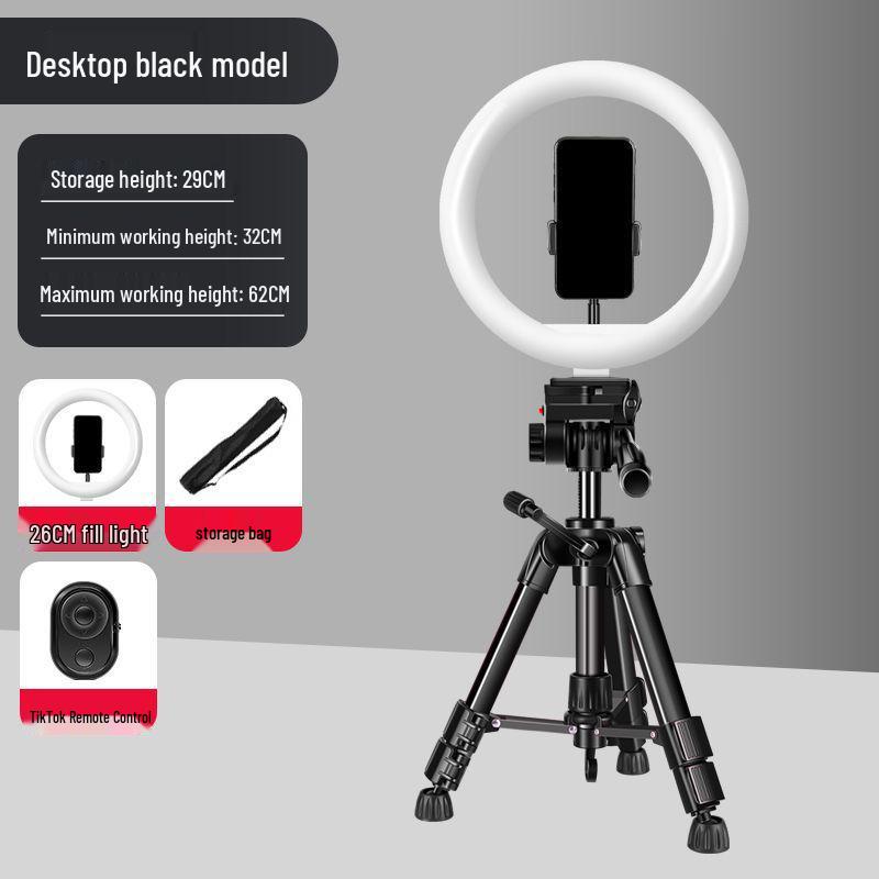 Tragbares Teleskop-Mini-Stativ: Multifunktionaler Desktop- & Bodenständer-Handyhalter für Live-Übertragungen.