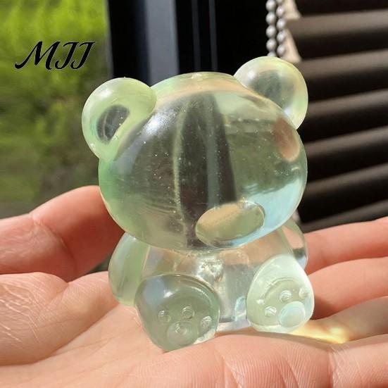 TPR Stressball 1/4 Stück Mini Klarer Bär Kneten Linderung Sitzend Sensorisch Fidget Angstlösend Zuckerball Konzentrationshilfe Dekompression Tier Quetschen