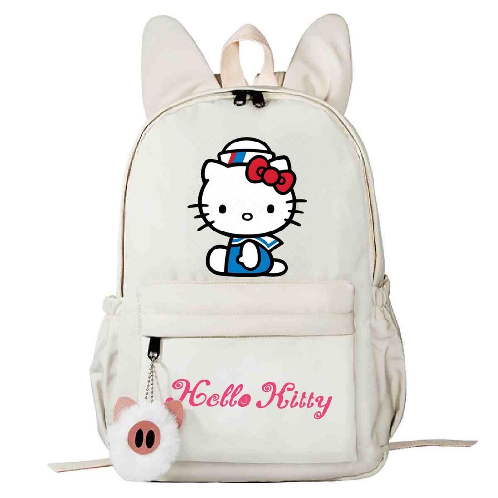 College Style Cute Print Junior High School High School Student Schoolbag Large Capacity Rabbit Ears Backpack Female