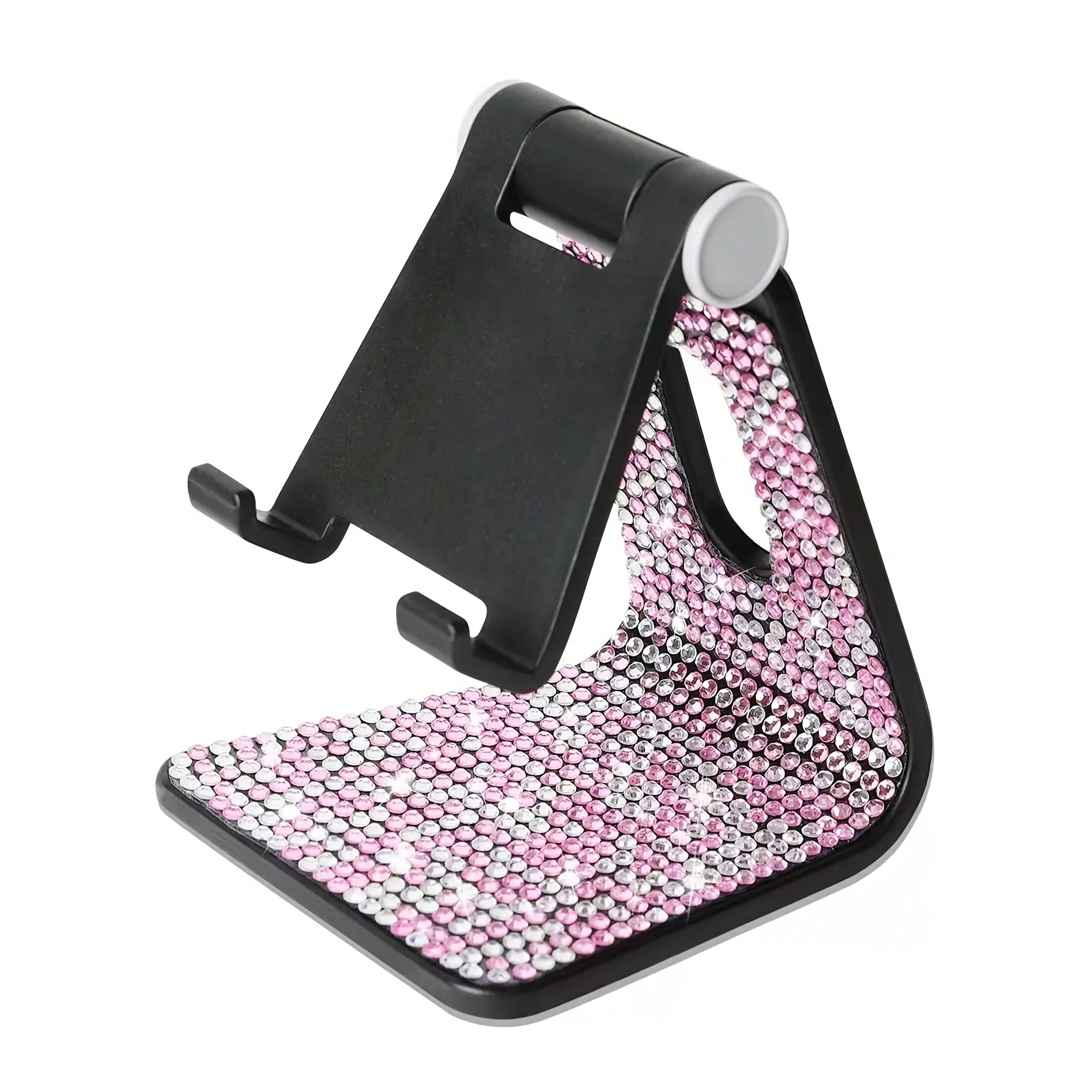 

1pc Sparkling Diamond Phone Stand Desktop Stand Compatible with Both Mobile Phones and Tablets
