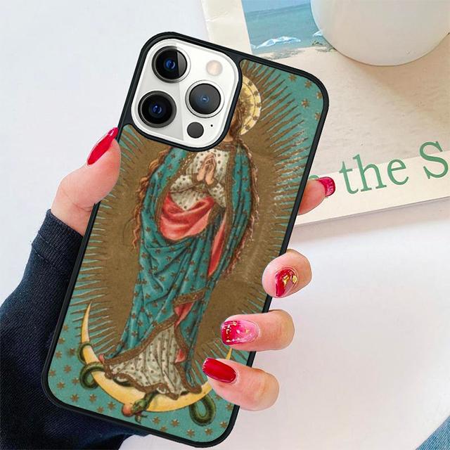 Virgen de Guadalupe Muschel für iPhone 17 Air 15 16 14 13 12 Pro Max 11 Pro Max Plus Handyhülle Cover