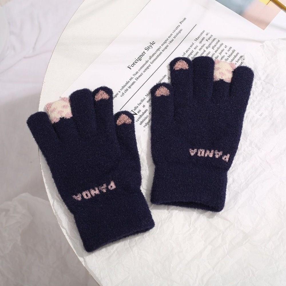 

Gifts Touchscreen Winter Gloves Cute Warm Tool Knitted Cycling Gloves Cold-Resistant Full Finger Gloves