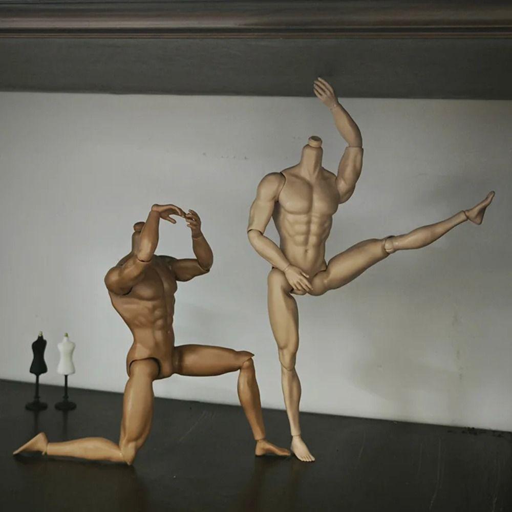 White Normal Tan Male Model 31cm Height Action Figure Body Play House 1/6 Male Body  For Children