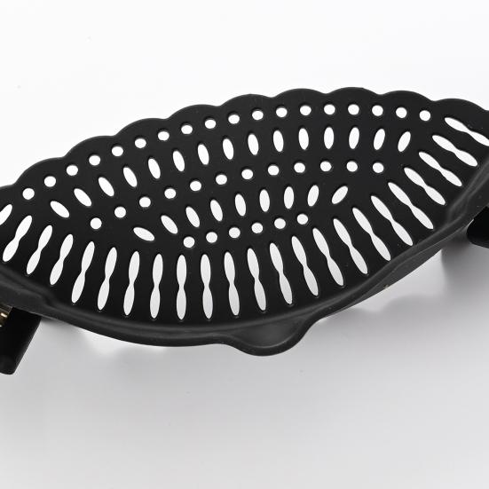 Silicone Clip On Strainer for Pots And Pans High Temperature Resistant Quick Draining Rack with Leak-Proof Holes Easy To Clean Kitchen Colander