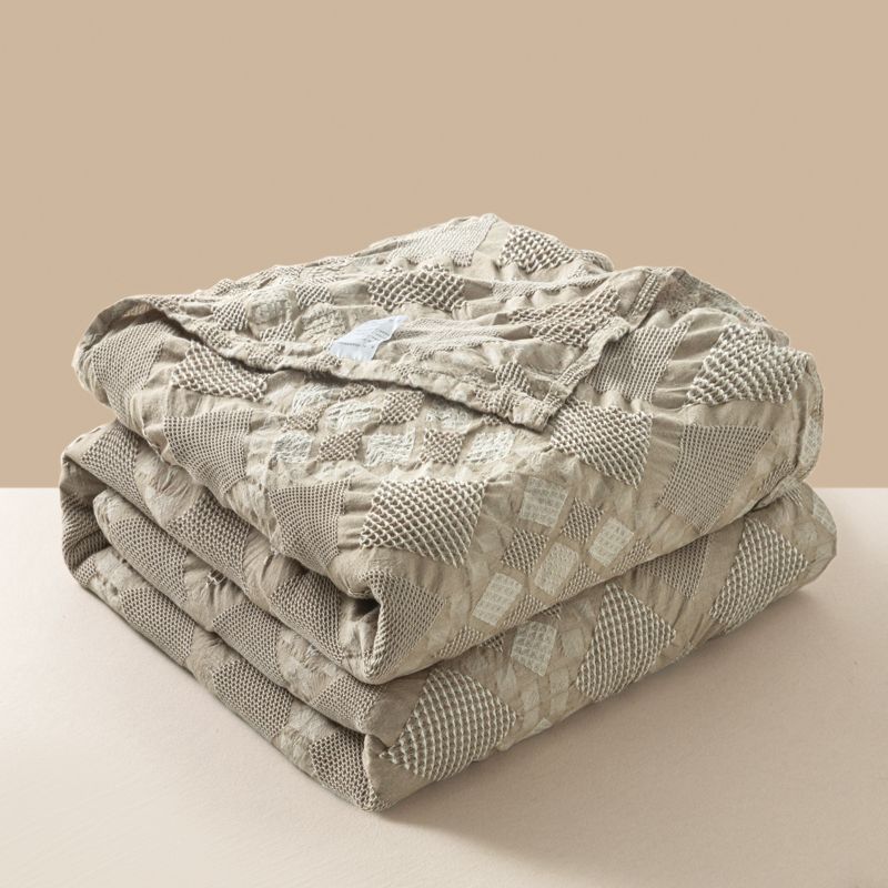 Plaid Cotton Gauze Blankets For Beds Summer Breathable Quilt Blanket Bed Sheet Bedspread Sofa Cover Throw Blankets Dusty Pink