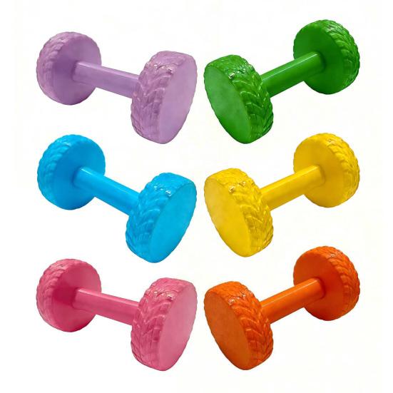 Yousheng Hamster Barbell Roller Toy Boredom Stress Relief Barbell Shape Interactive Chew Toy Chinchilla Gerbils Rats Mouse Exercise